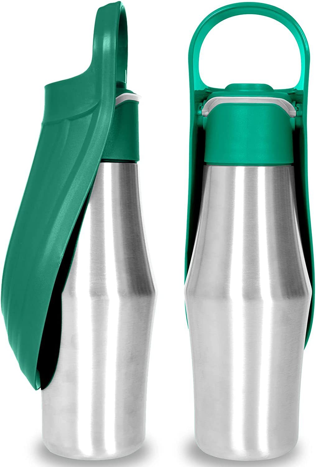 Tragbare Wasserflasche 750 ml aus weichem Silikon mit Blatt-Design